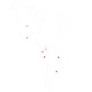 Mapa latinoamerica ATRAE Agencia especializada Embudos de Venta Bogotá